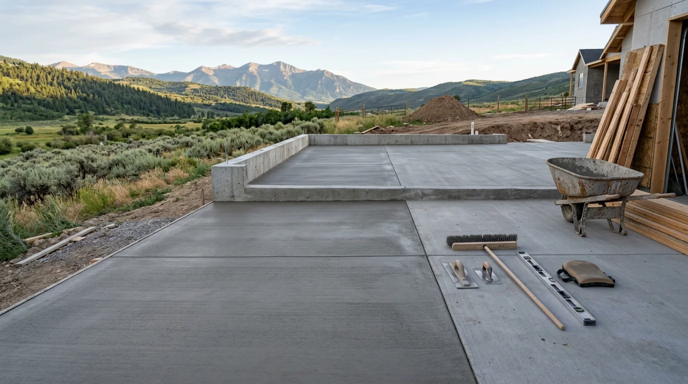 A newly installed residential roof on a Midway, Utah home with mountain terrain visible in the background. The completed roofline shows clean, uniform installation suited for the high-elevation Heber Valley climate.